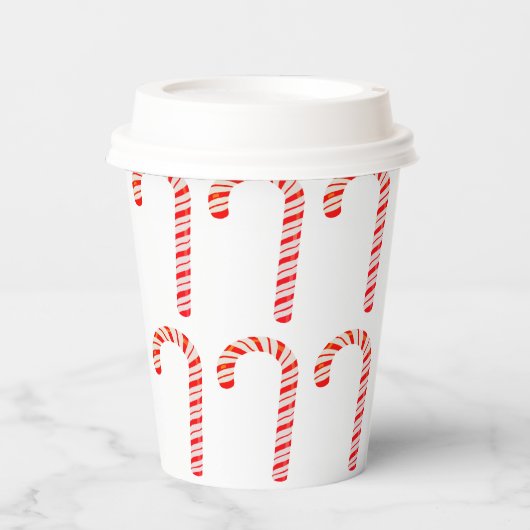 Candy Cane Paper Cup Papieren Bekers (Voorkant)