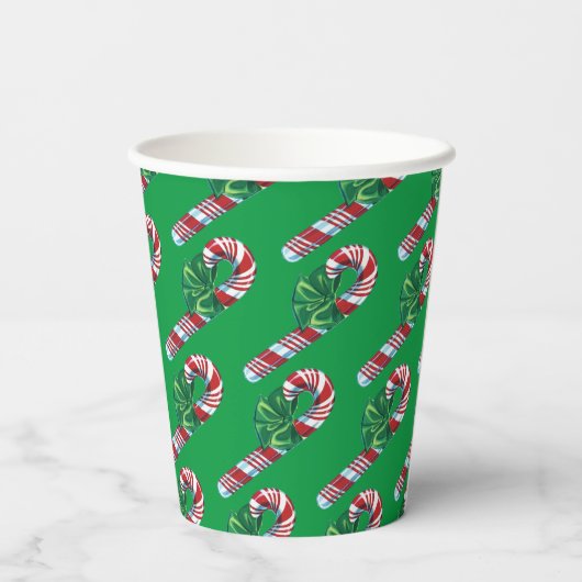 Candy Cane Paper cup Papieren Bekers (Achterkant)