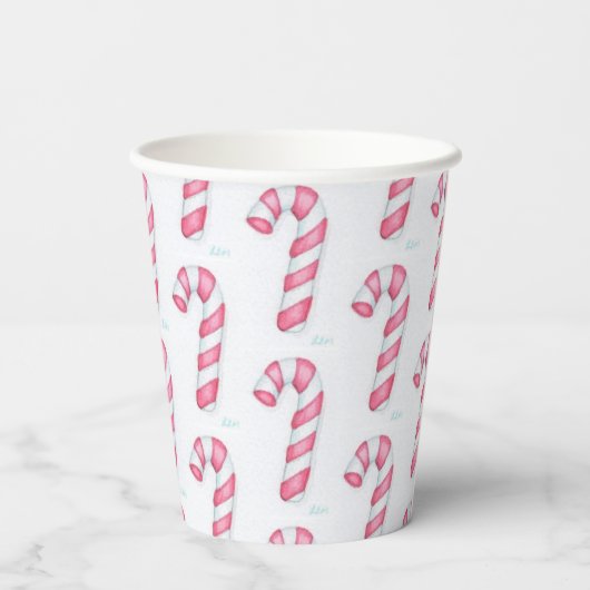 Candy Cane Papieren Bekers (Achterkant)