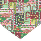 Candy Cane Patchwork Patroon Korte Tafelloper (Hoek)