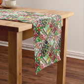 Candy Cane Patchwork Patroon Korte Tafelloper (Voorbeeld)