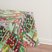 Candy Cane Patchwork Patroon Tafelkleed (Voorbeeld)