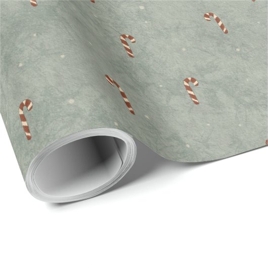 Candy Cane Patroon Inpakpapier (Rol Hoek)