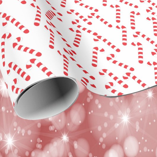 Candy Cane Patroon Rood en Wit Cadeaupapier