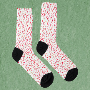 Candy Cane Patroon Rood en Wit Sokken
