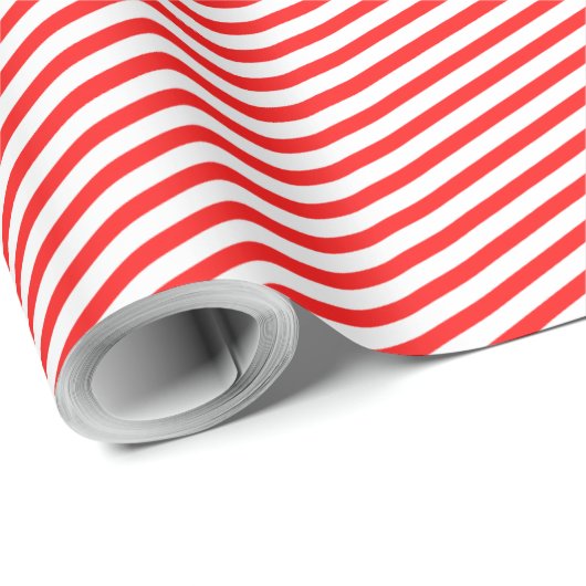 Candy cane patroon Rood en wit traditionele Xmas Cadeaupapier (Rol Hoek)