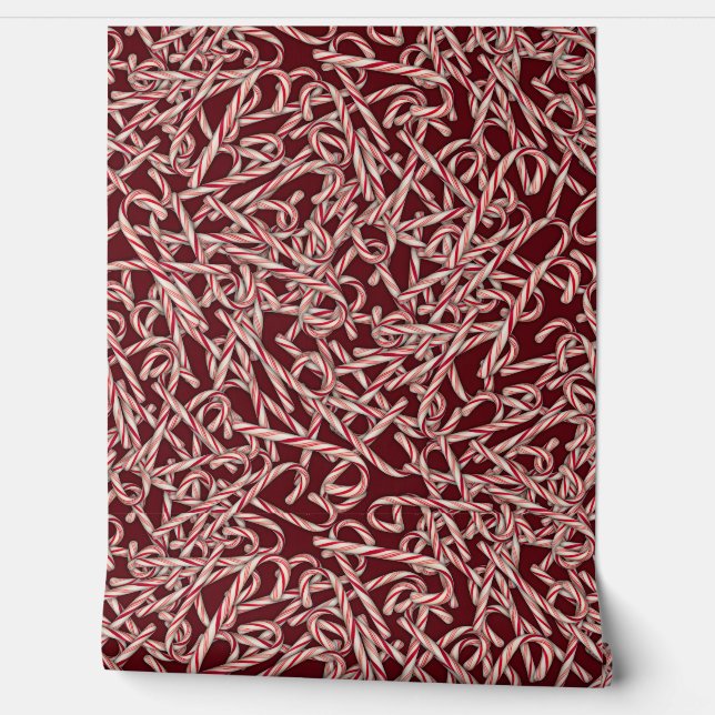 Candy Cane Pattern Behang (Afrollen)
