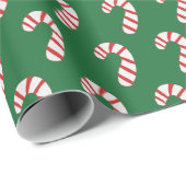 Candy Cane Pattern Cadeaupapier (Rol Hoek)