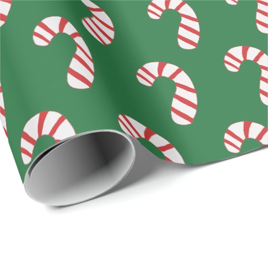 Candy Cane Pattern Cadeaupapier (Rol Hoek)
