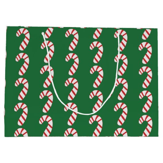 Candy Cane Pattern Groot Cadeauzakje (Achterkant)