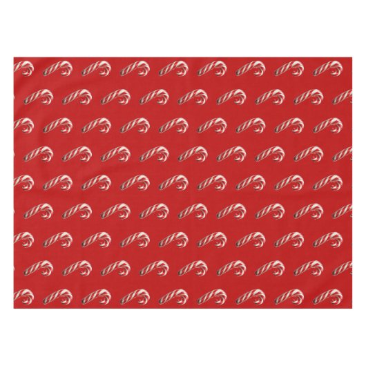 Candy Cane Pattern Holiday Christmas Tafelkleed (Voorkant (Horizontaal))