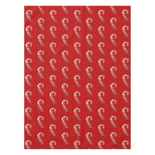 Candy Cane Pattern Holiday Christmas Tafelkleed (Voorkant)