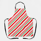 Candy Cane Pattern in Red Green White Schort (Voorkant)
