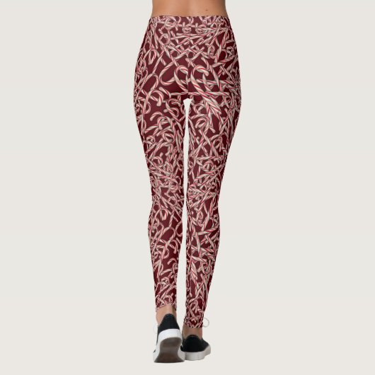 Candy Cane Pattern Leggings (Achterkant)