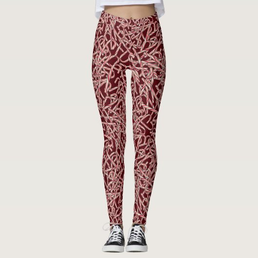 Candy Cane Pattern Leggings (Voorkant)