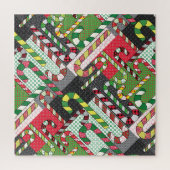 Candy Cane Pattern Legpuzzel (Verticaal)