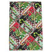 Candy Cane Pattern Medium Cadeauzakje (Achterkant)