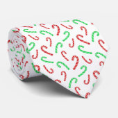 Candy Cane Pattern (rode en groene Waterverf) Stropdas (Opgerold)