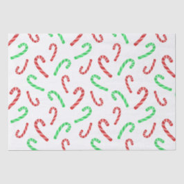 Candy Cane Pattern (rode en groene Waterverf) Tissuepapier