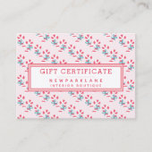 Candy Cane Pattern Roze Kerst Gift Certificaat (Voorkant)