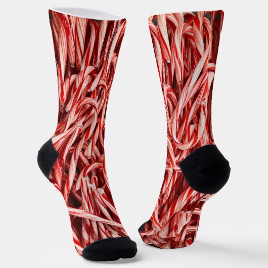 Candy Cane Pattern Sokken (Gebogen)