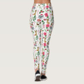 Candy Cane Pattern Waterverf Cute Leggings (Achterkant)