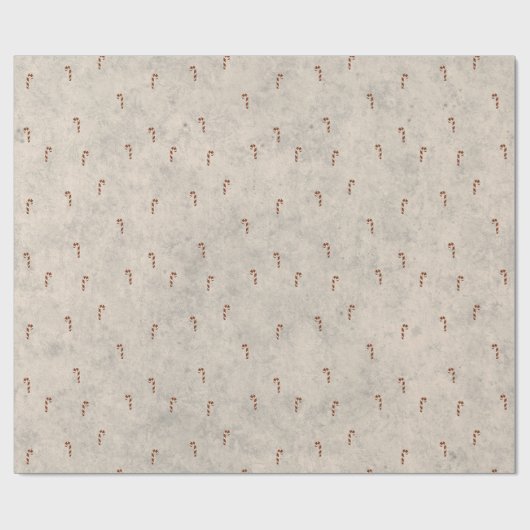 Candy Cane Pattern Wrapping Paper Cadeaupapier (Vlak)