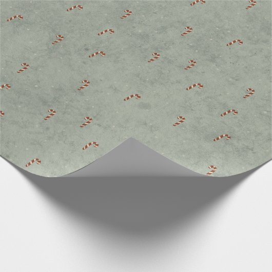 Candy Cane Pattern Wrapping Paper Cadeaupapier (Hoek)