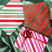 Candy Cane Patterns Kerst Rood en Groen Wit Inpakpapier Vel