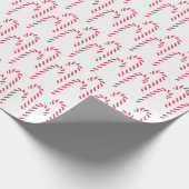 Candy Cane Pepermunt Kerstvakantie Rood Wit Cadeaupapier (Hoek)