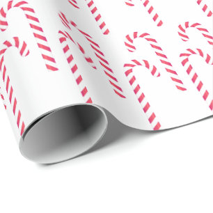 Candy Cane Pepermunt Kerstvakantie Rood Wit Cadeaupapier