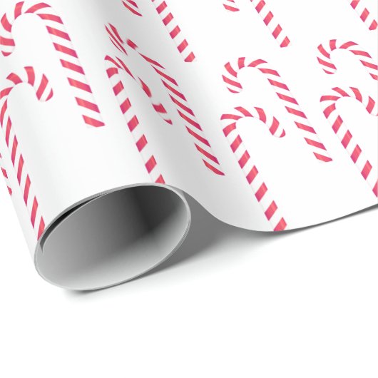 Candy Cane Pepermunt Kerstvakantie Rood Wit Cadeaupapier (Rol Hoek)