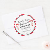 Candy Cane pepermunt suiker scrub aangepaste label (Envelop)