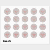 Candy Cane Peppermint Bark Homemade met kerstlabel Ronde Sticker (Vel)
