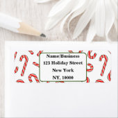 Candy Cane Peppermint Custom Kerstmis Etiket (Insitu)