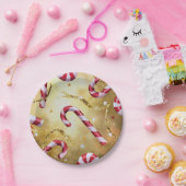 Candy Cane Peppermint Gold Paper Bord (Feest)