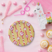 Candy Cane Peppermint Gold Paper Bord (Feest)
