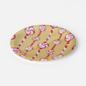 Candy Cane Peppermint Gold Paper Bord (Gekanteld)