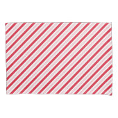 Candy Cane Peppermint Holiday Red White Striped Kussensloop (Voorkant)