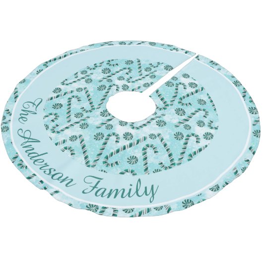 Candy Cane Peppermint-kerstmis Kerstboom Rok (Gekanteld)