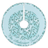 Candy Cane Peppermint-kerstmis Kerstboom Rok (Voorkant)