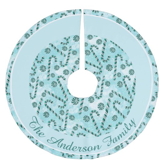 Candy Cane Peppermint-kerstmis Kerstboom Rok (Voorkant)