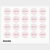 Candy Cane Peppermint kerstsuiker-schurfetiketten Ronde Sticker (Vel)