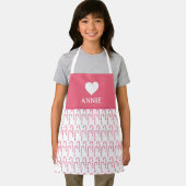 Candy Cane Peppermint Kerstvakantie Hartnaam Schort (Insitu)