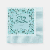 Candy Cane Peppermint Paper Napkin Servet (Voorkant)