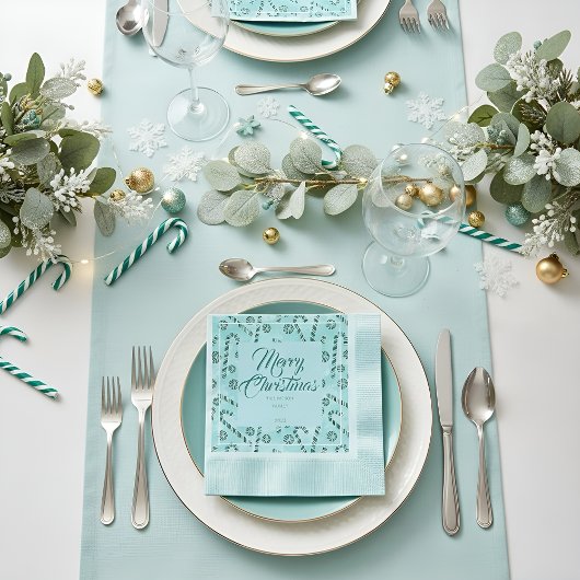 Candy Cane Peppermint Paper Napkin Servet