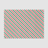 Candy Cane Peppermint Stripe Christmas Tissuepapier (Voorkant)