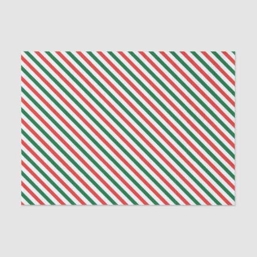 Candy Cane Peppermint Stripe Christmas Tissuepapier (Voorkant)