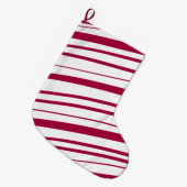 Candy Cane Peppermint Stripe Grote Kerstsok (Voorkant (Hangend))