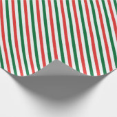 Candy Cane Peppermint Stripe Red and Green Cadeaupapier (Hoek)